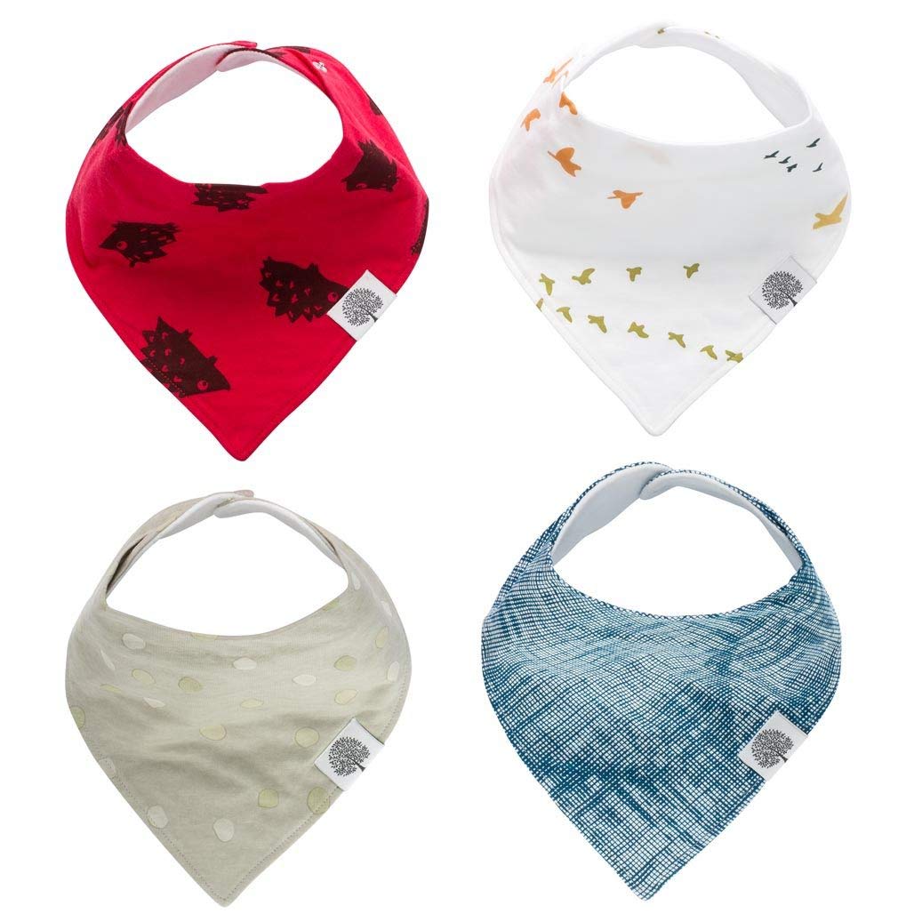 Bandana Drool Bibs 4 Pack Baby Bibs for Boys, Girls, Unisex - "Parker Set"