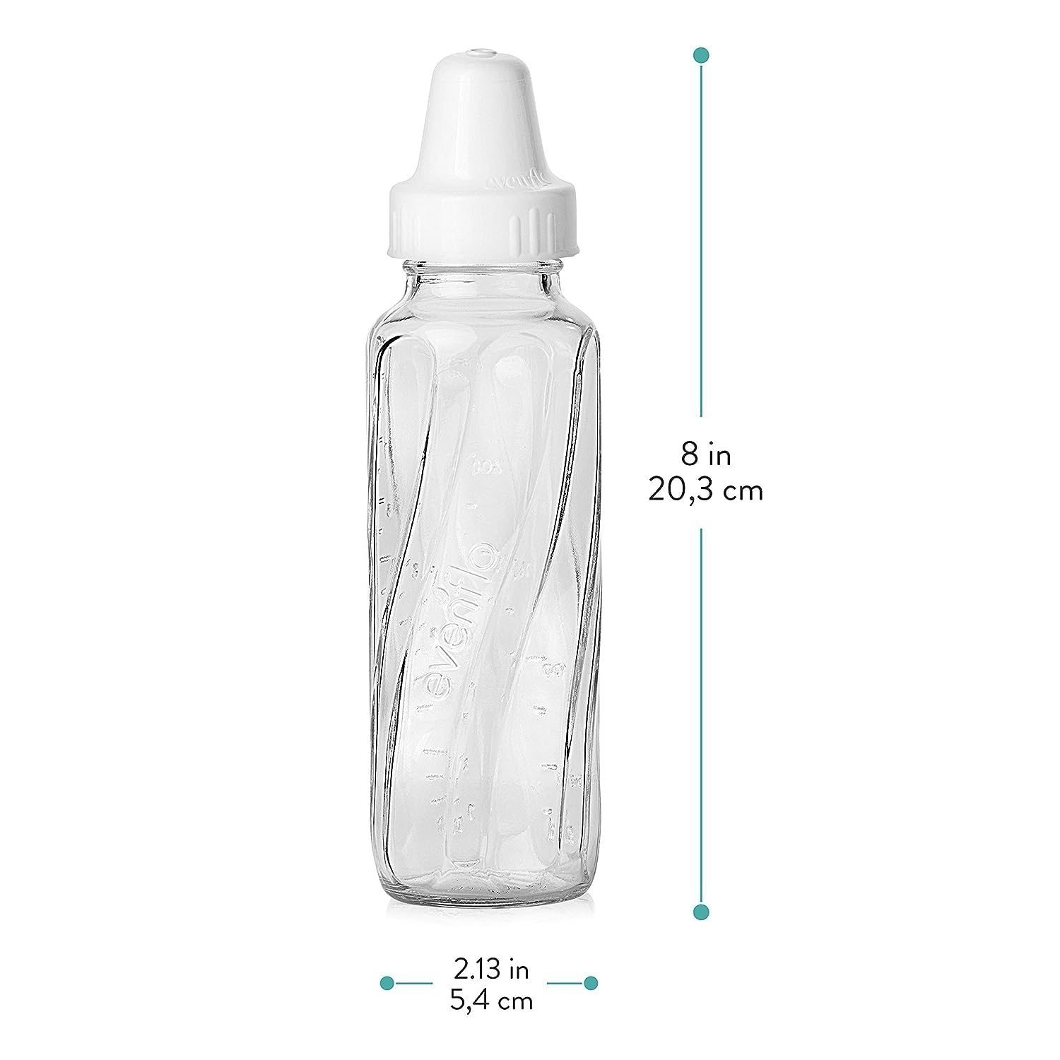 Classic Glass Bottle, Twist Bottles, 8 Oz, 1-Pack of 6 Bottles