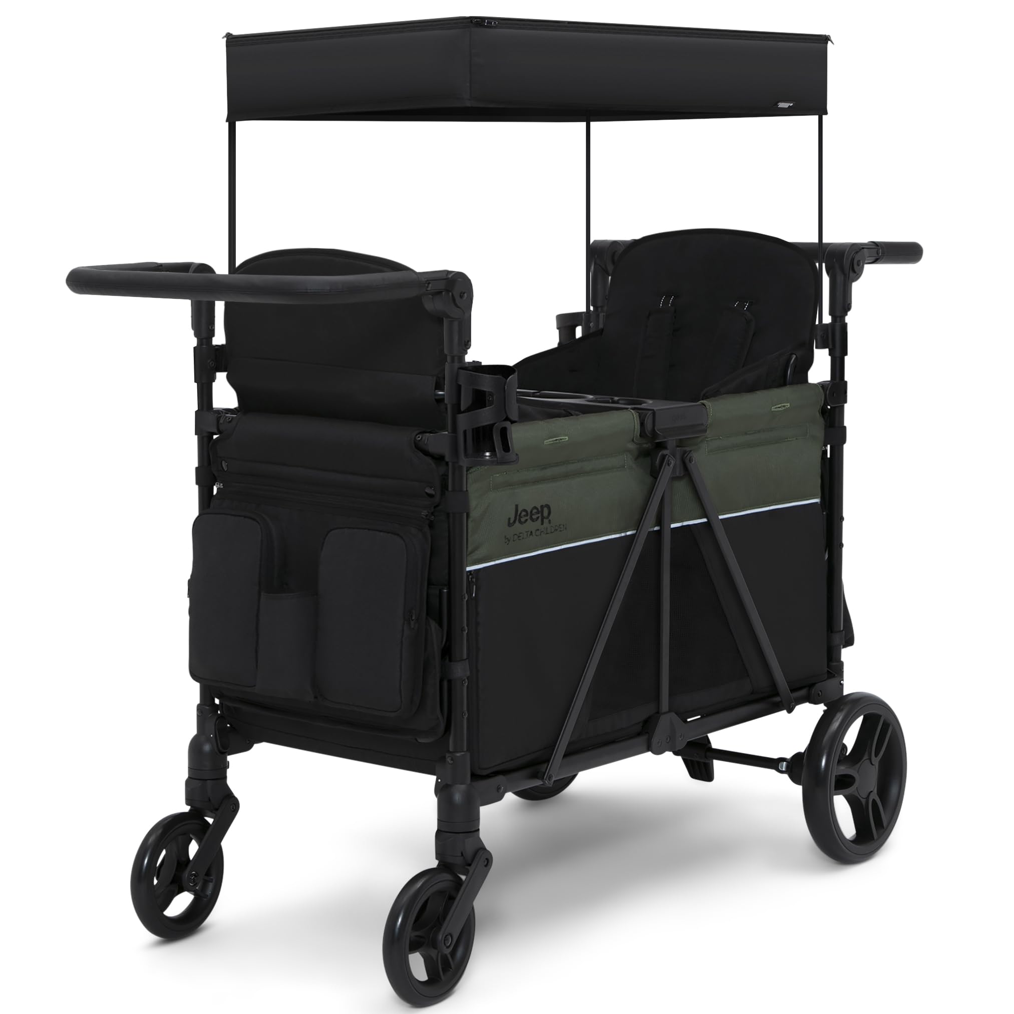 Stroller Wagon by Delta Children Premium Wagon for 2 Kids with Convertible Seats