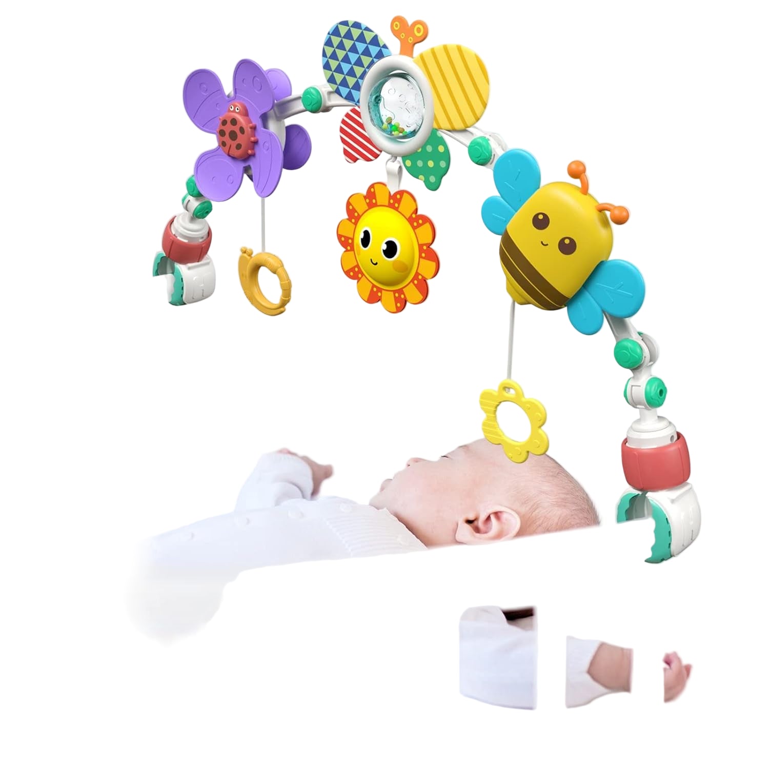 Baby Play Arch Crib Toys, Activity Arch Toy, Crib Mobile for Pack and Play