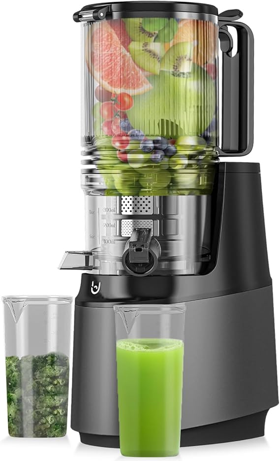 5.3" Wide Feed Chute Juice Extractor Machine with 400W, High Juice Yield