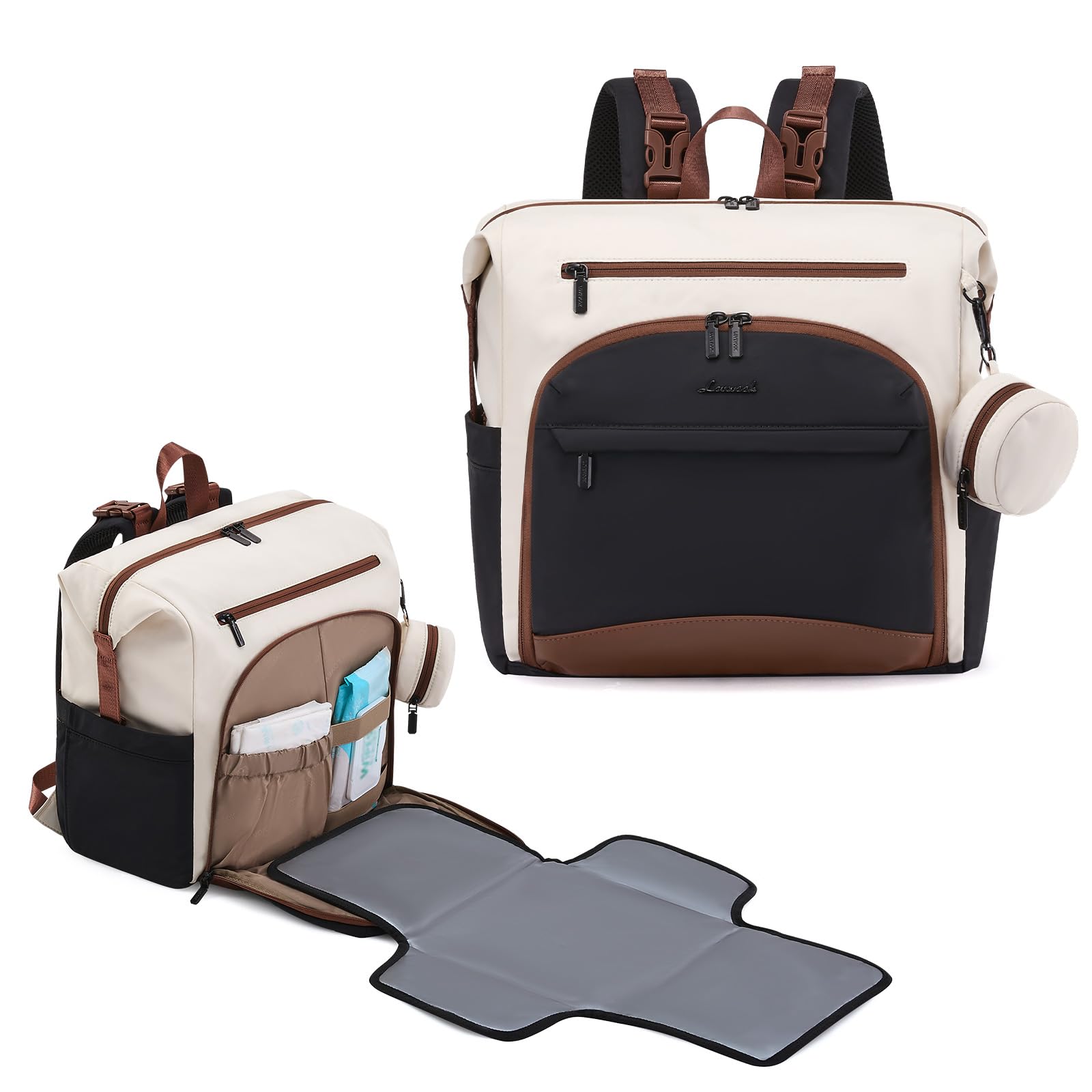 Diaper Bag Backpack, Baby Bag with Changing pad, Waterproof Diaper