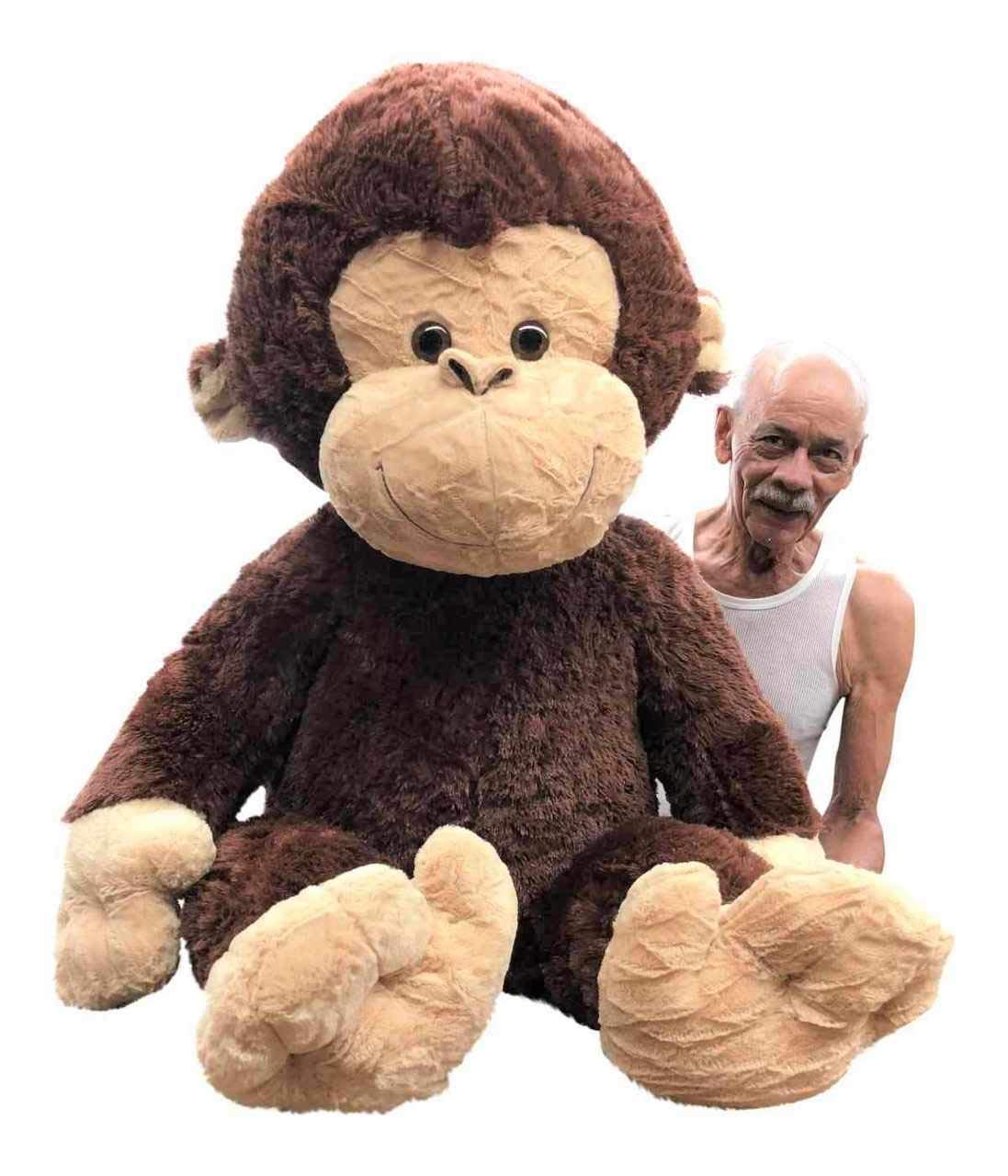 Giant Stuffed Monkey - Large 4-Foot Extra-Soft Jumbo Plush Animal