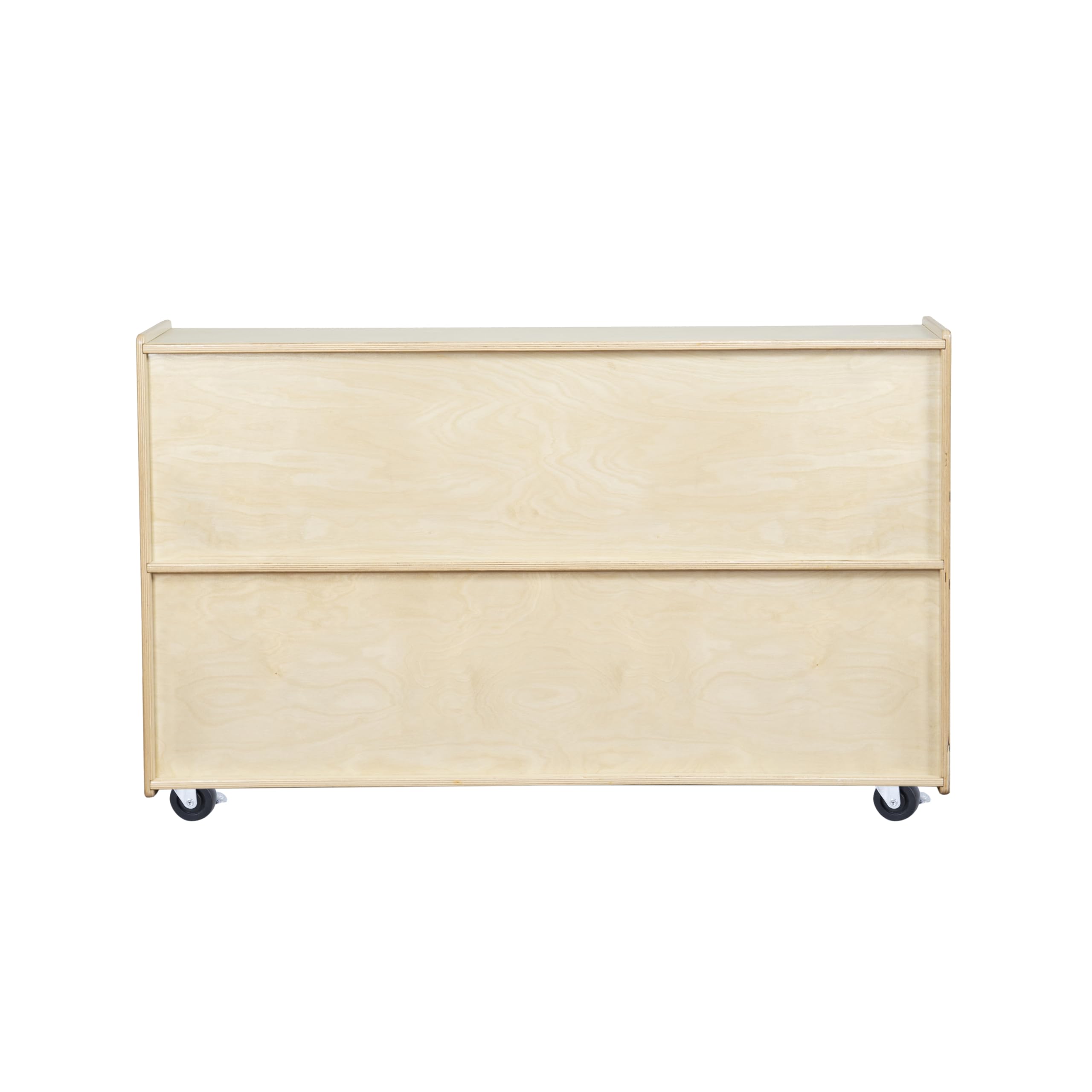 2 Shelf Montessori Horizontal Bookcase with Wheels (47" Width) |Bookshelf