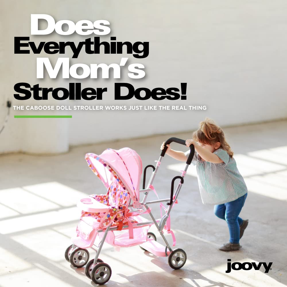 Triple Doll Stroller with Reclining Seat and Canopy