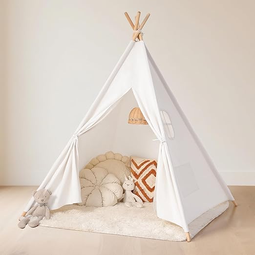 Teepee Tent for Kids Tipi Tent Indoor - 100% Cotton Kid