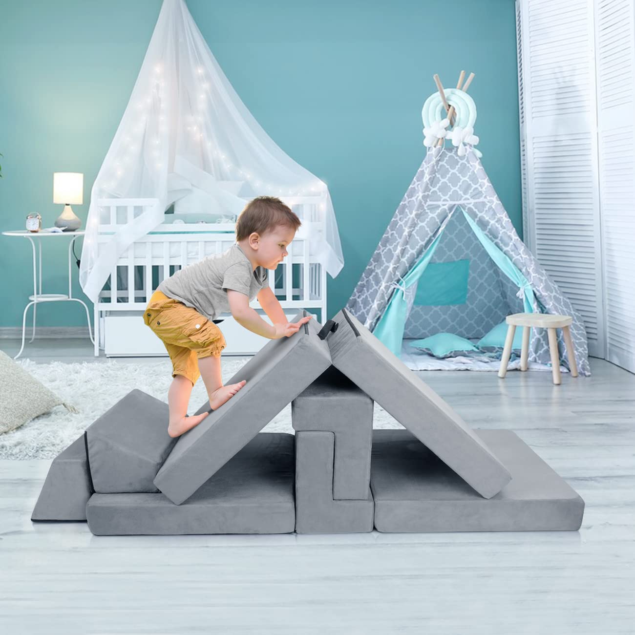 7-Piece Modular Kids Play Couch
