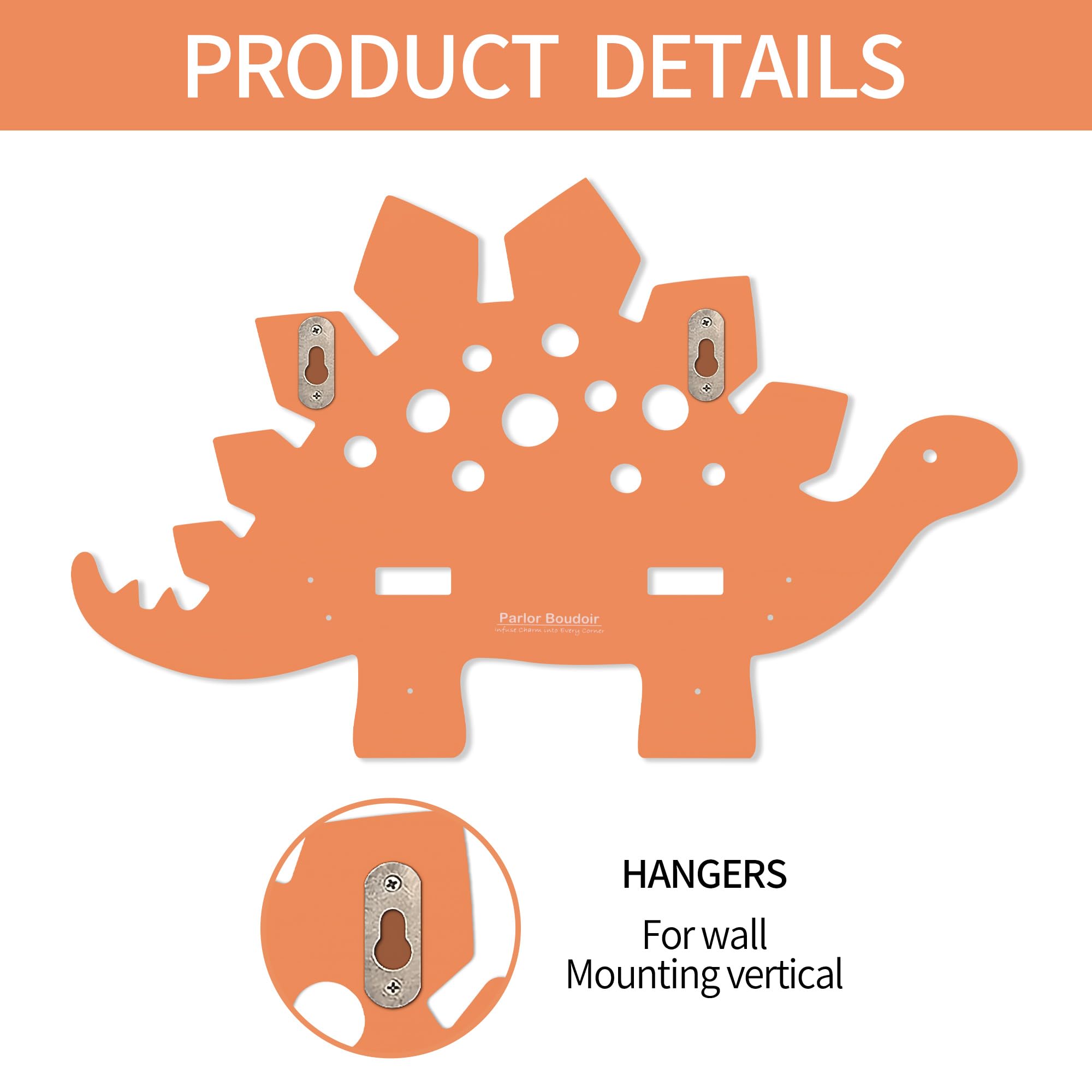 Dinosaur Wooden Wall Shelf for Kids Room