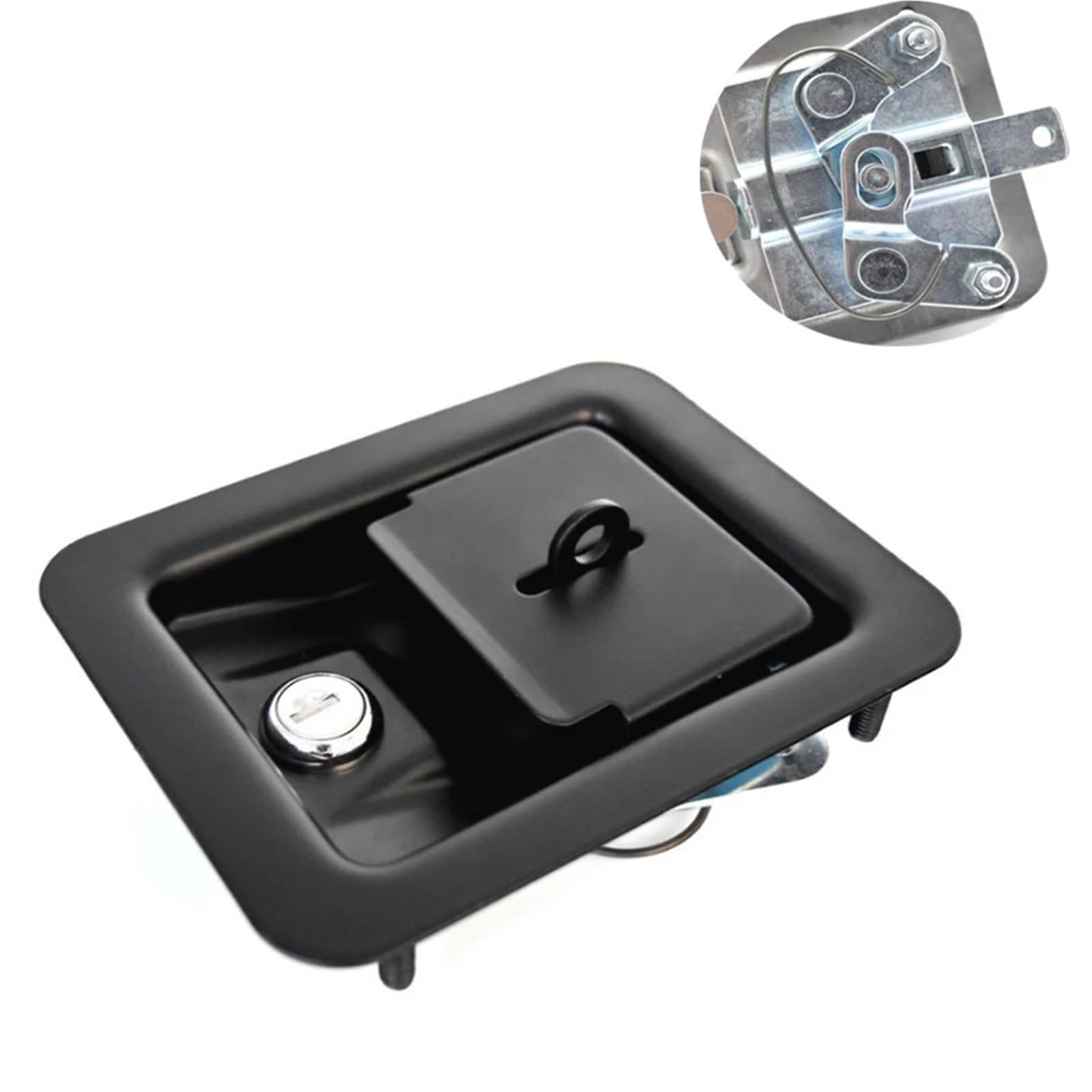 Square Cabinet Key Lock Black Or Stainless for Car Bus Truck