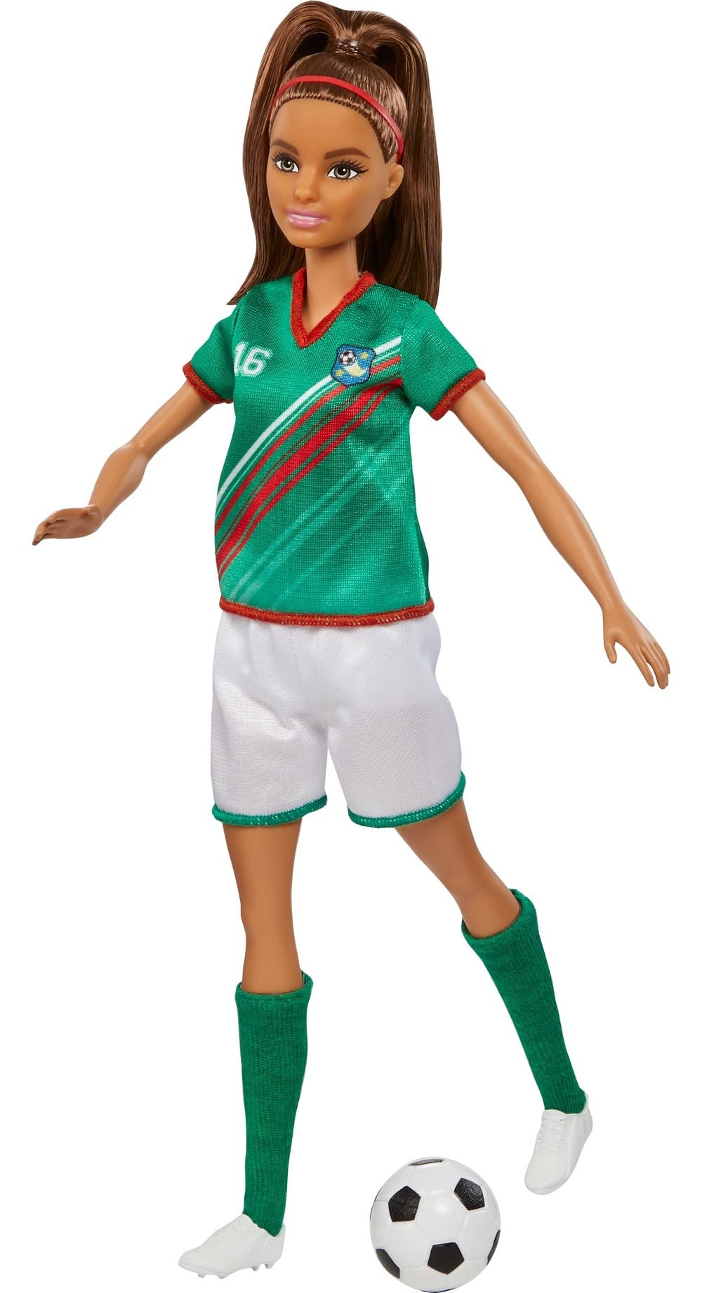 Careers Fashion Doll & Accessory, Soccer Player with Brunette Ponytail