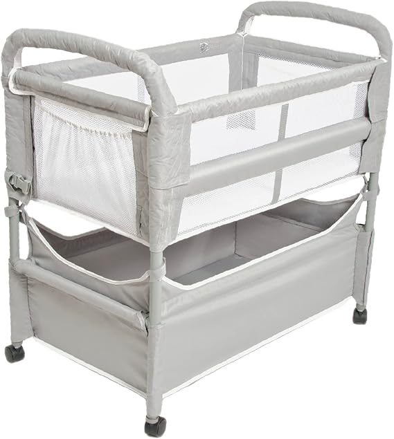 Clear-Vue Co-Sleeper Bedside Bassinet Featuring Clear Mesh