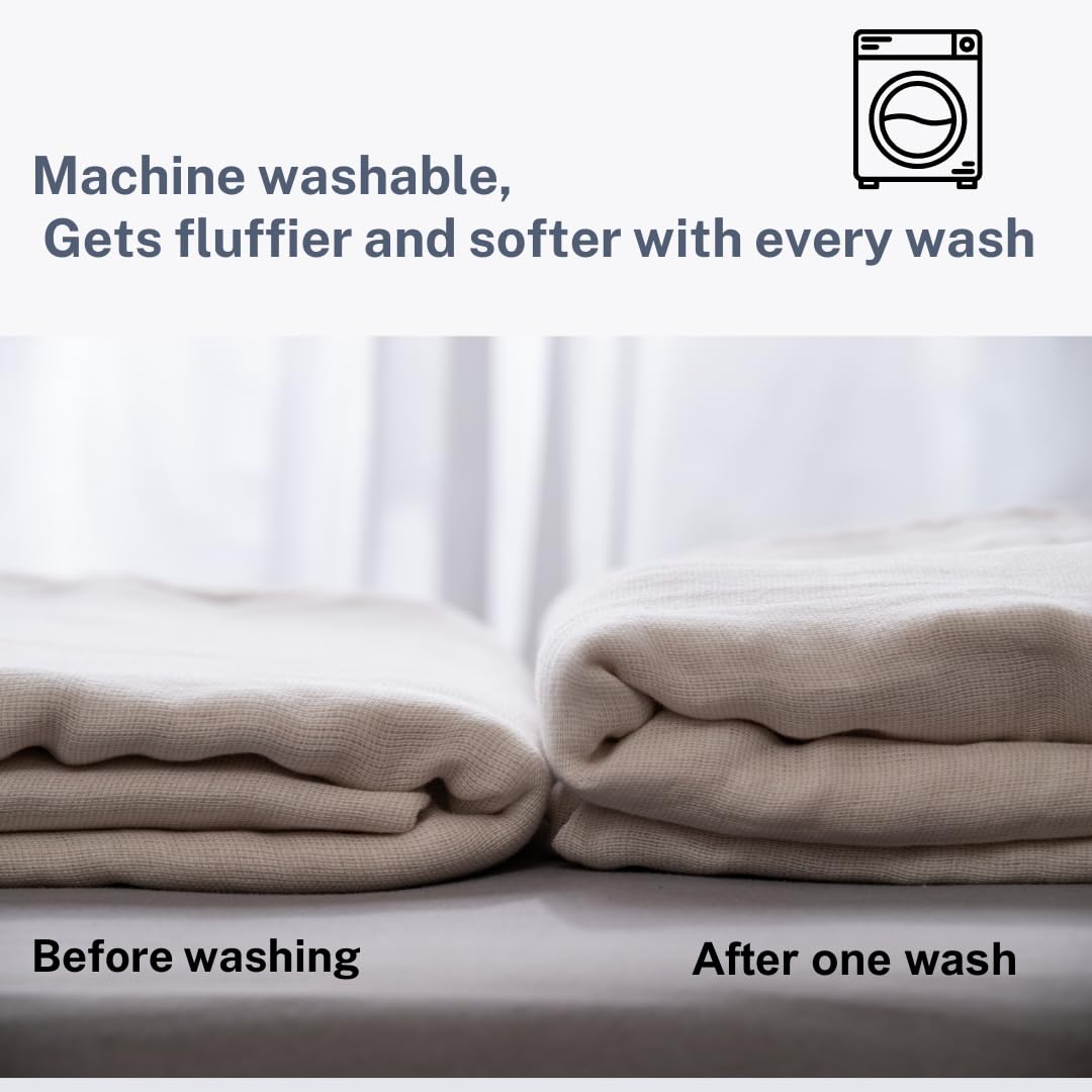 5 Layer Cotton Gauze Blanket Soft Lightweight Breathable All Season