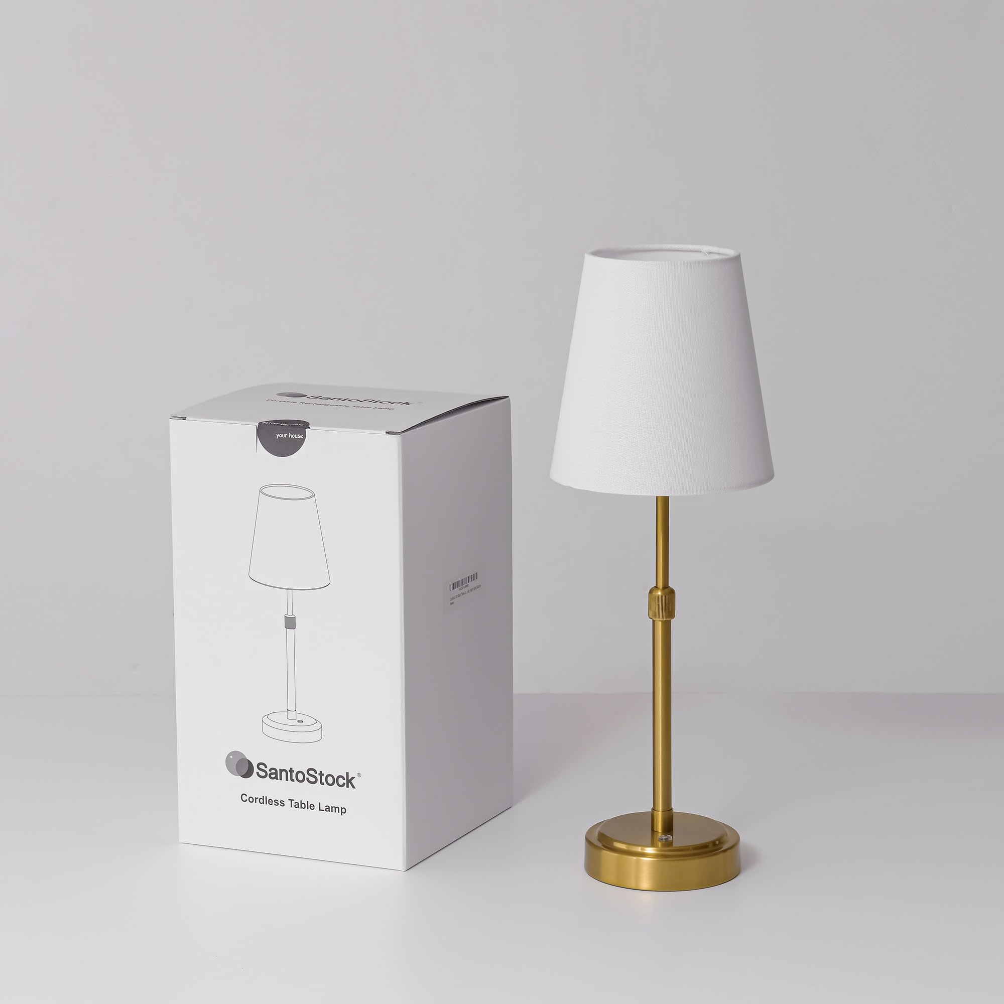Portable Cordless LED Table Lamp, Height Adjustable Rechargeable