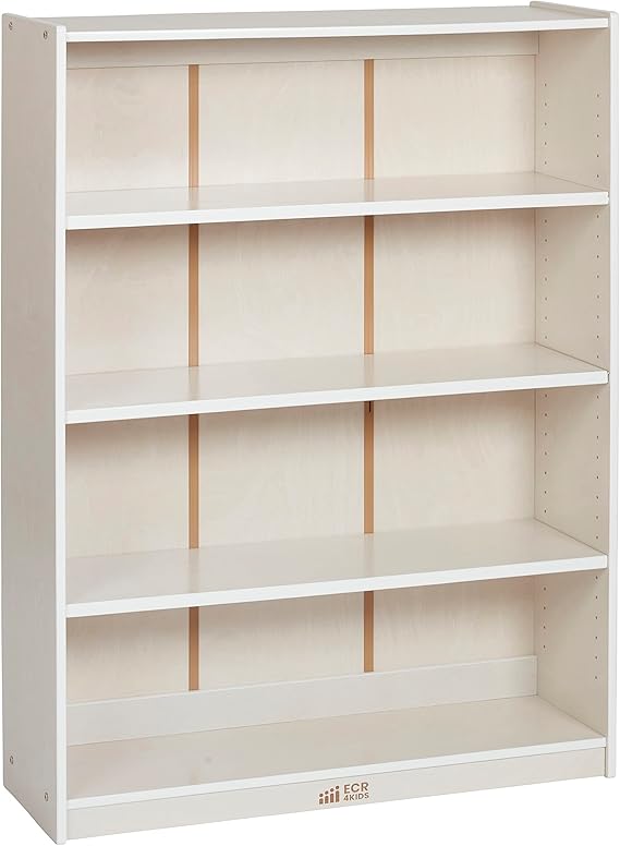 Classic Bookcase, 48in, Adjustable Shelves, White Wash