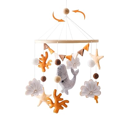 Baby Mobile for Crib, Baby Crib Mobile for Boys Girls, Baby Mobile for Bassinetg