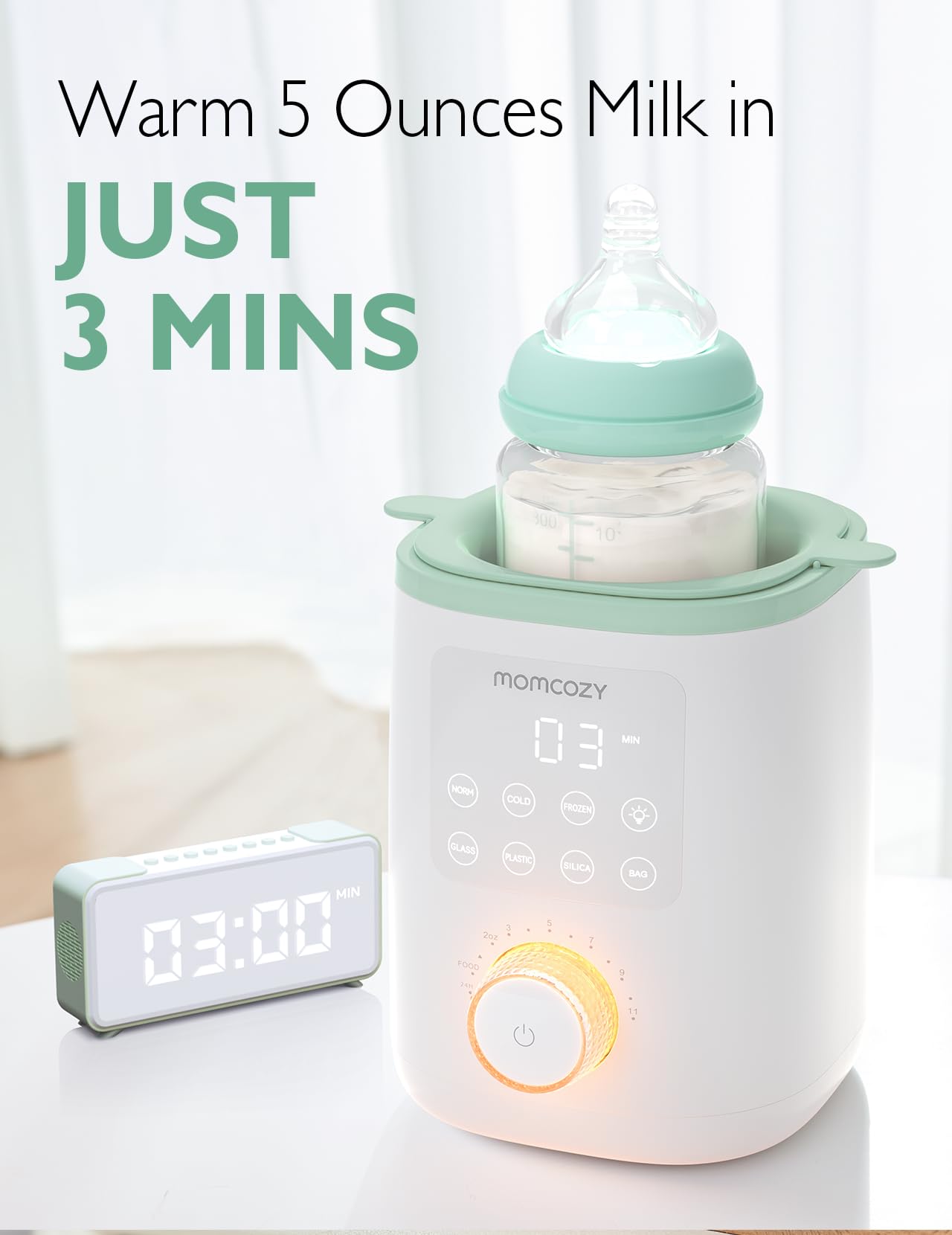 Retain Nutrients Bottle Warmer, 9-in-1 Baby Bottle Warmer