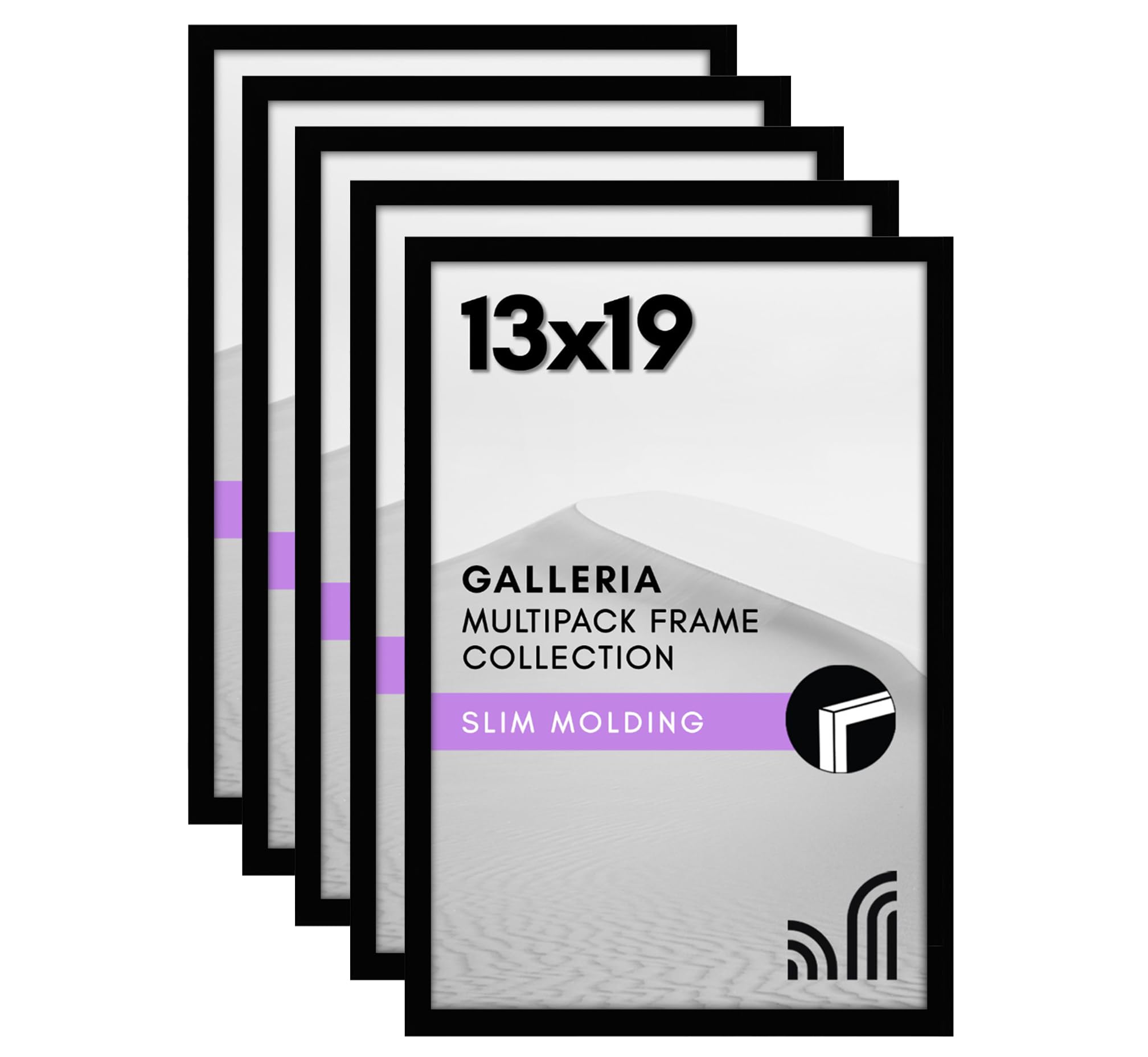 13x19 Picture Frame with Polished Plexiglass - Set of 5 - Galleria Collection