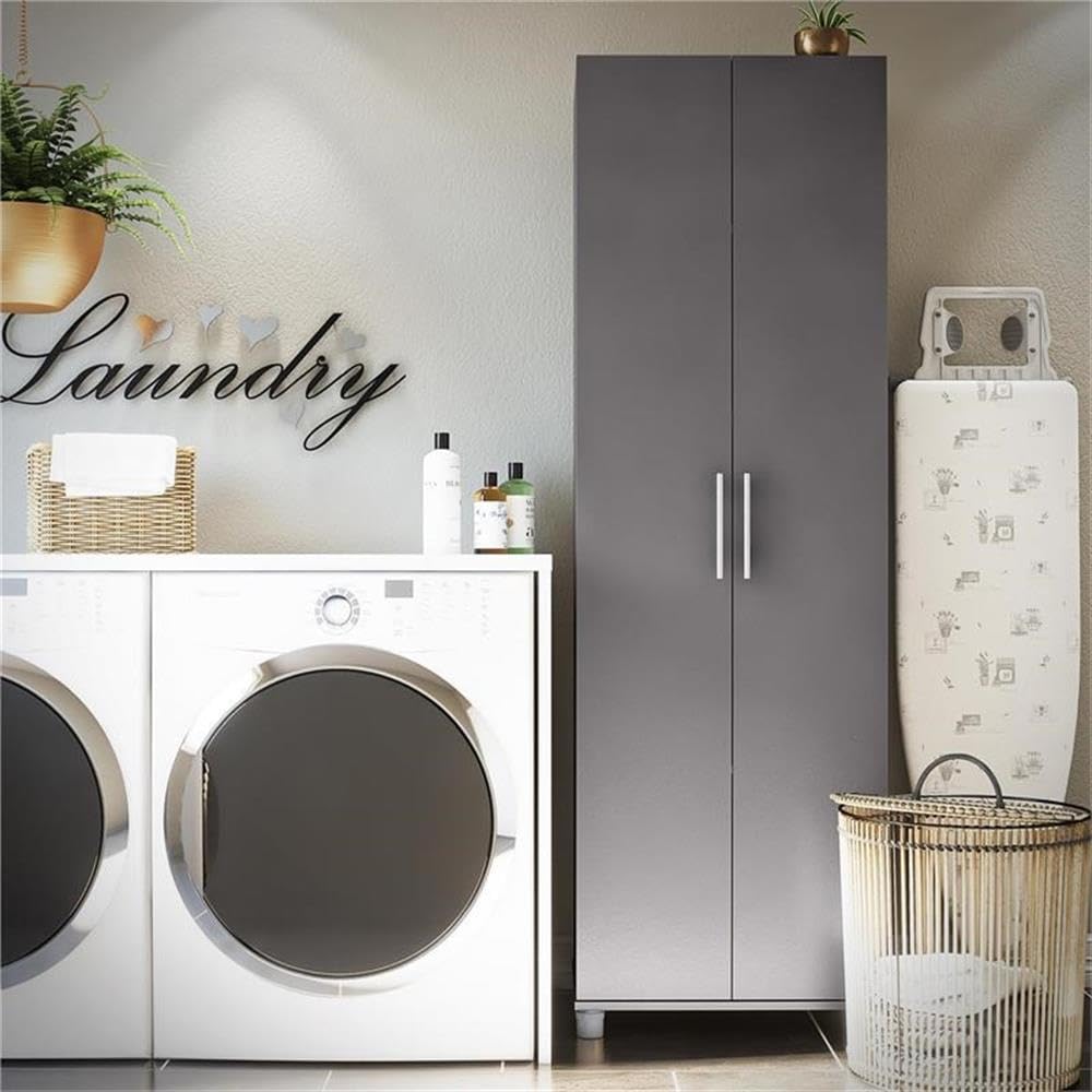 24" Utility Storage Cabinet with 5 Shelves - Graphite Gray