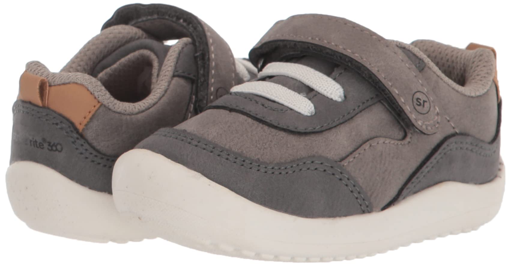 Stride Rite 360 Boys Nick Sneaker, Grey, 4 Toddler