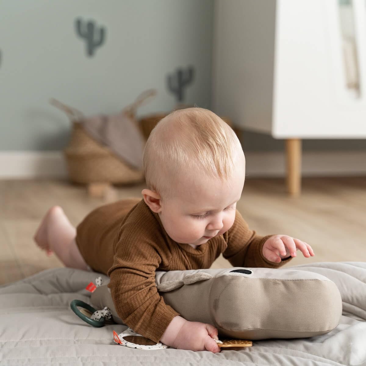 Lalee Activity Spiral Baby Toy and Croco Tummy Time Activity Toy - Sensory Stimulation