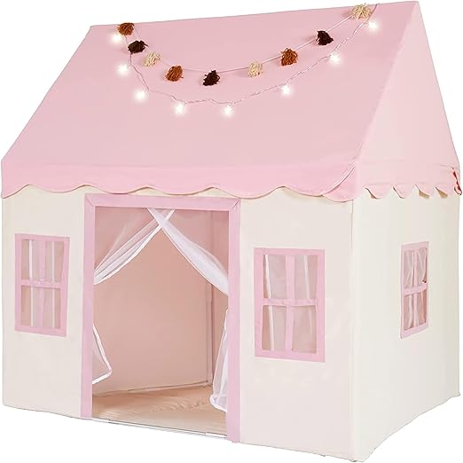 Mat, Star Light Large Kids Playhouse with Windows Easy to Wash