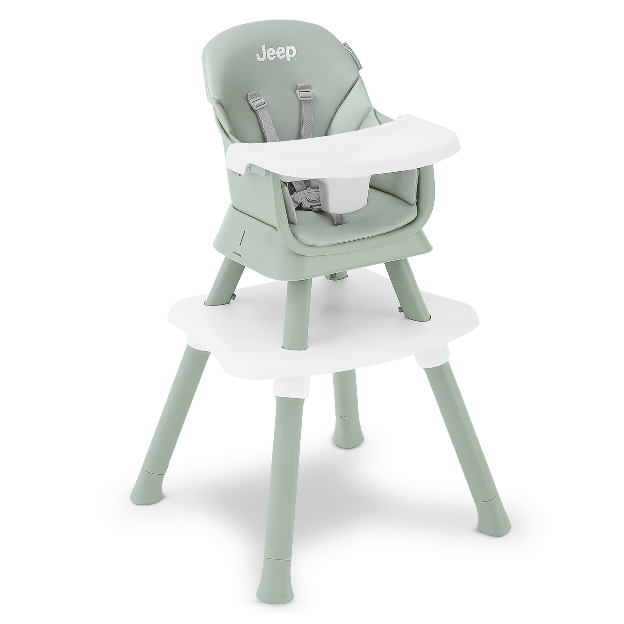 6-in-1 Convertible Wooden High Chair with Removable Tray