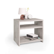 Martino Nightstand, Concrete Effect, Grey, 17.7" x 13" x 15.7 "