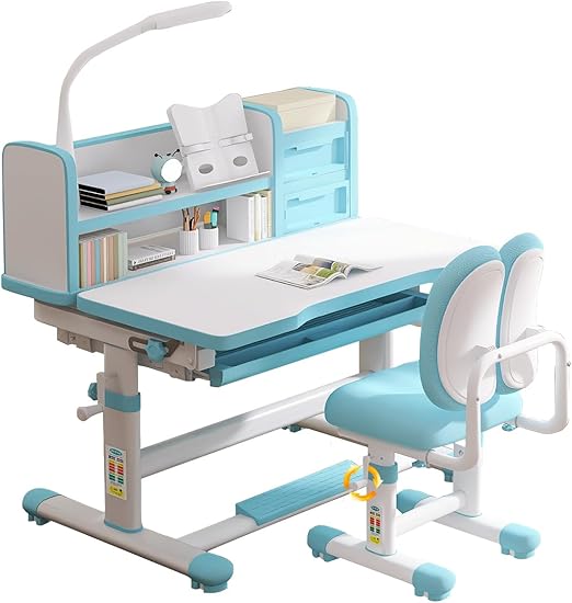 Kids Study Desk and Chair Set 3-18 Years Kids Desk and Chair Set Ergonomic