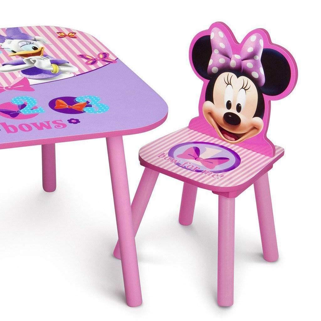 Disney Minnie Mouse Kids Table and Chair Set 3- Piece Set (2 Chairs Included)