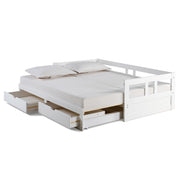 Melody Twin to King Extendable Daybed with Trundle and Storage Drawers