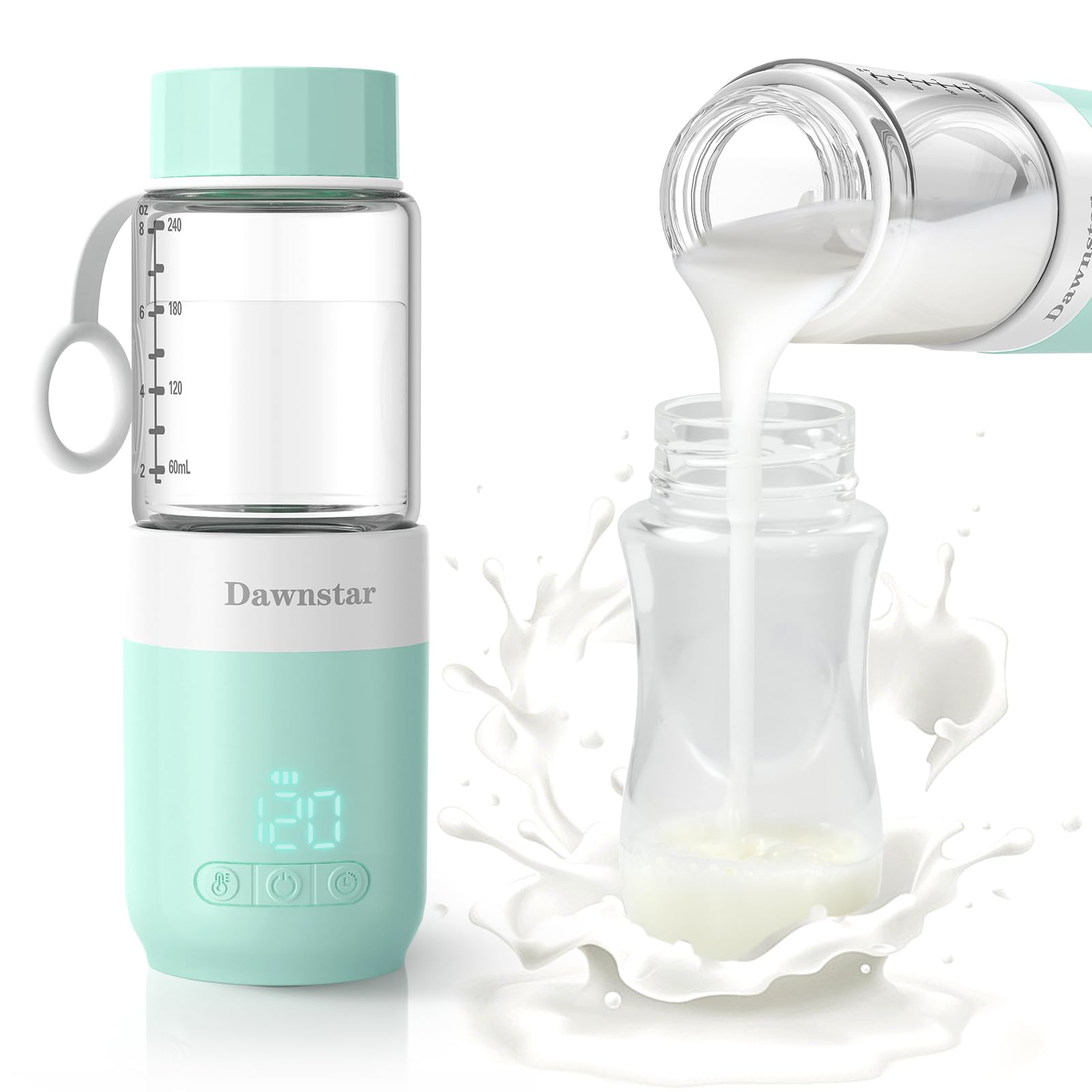 Portable Bottle Warmer for Travel, 8oz Portable Milk Warmer