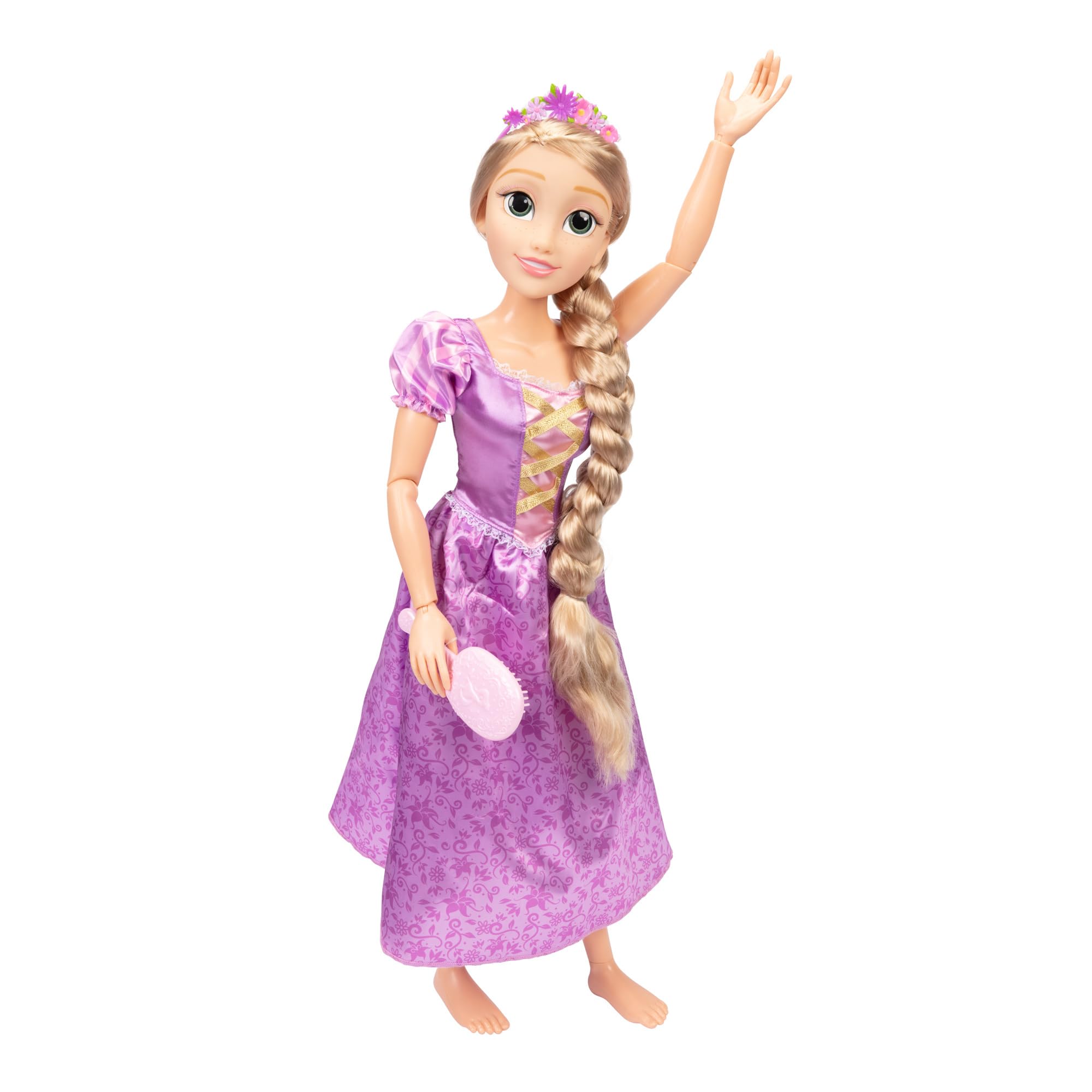 Princess Rapunzel Doll Playdate 32” Tall & Poseable, My Size Articulated Doll in Purple Dress
