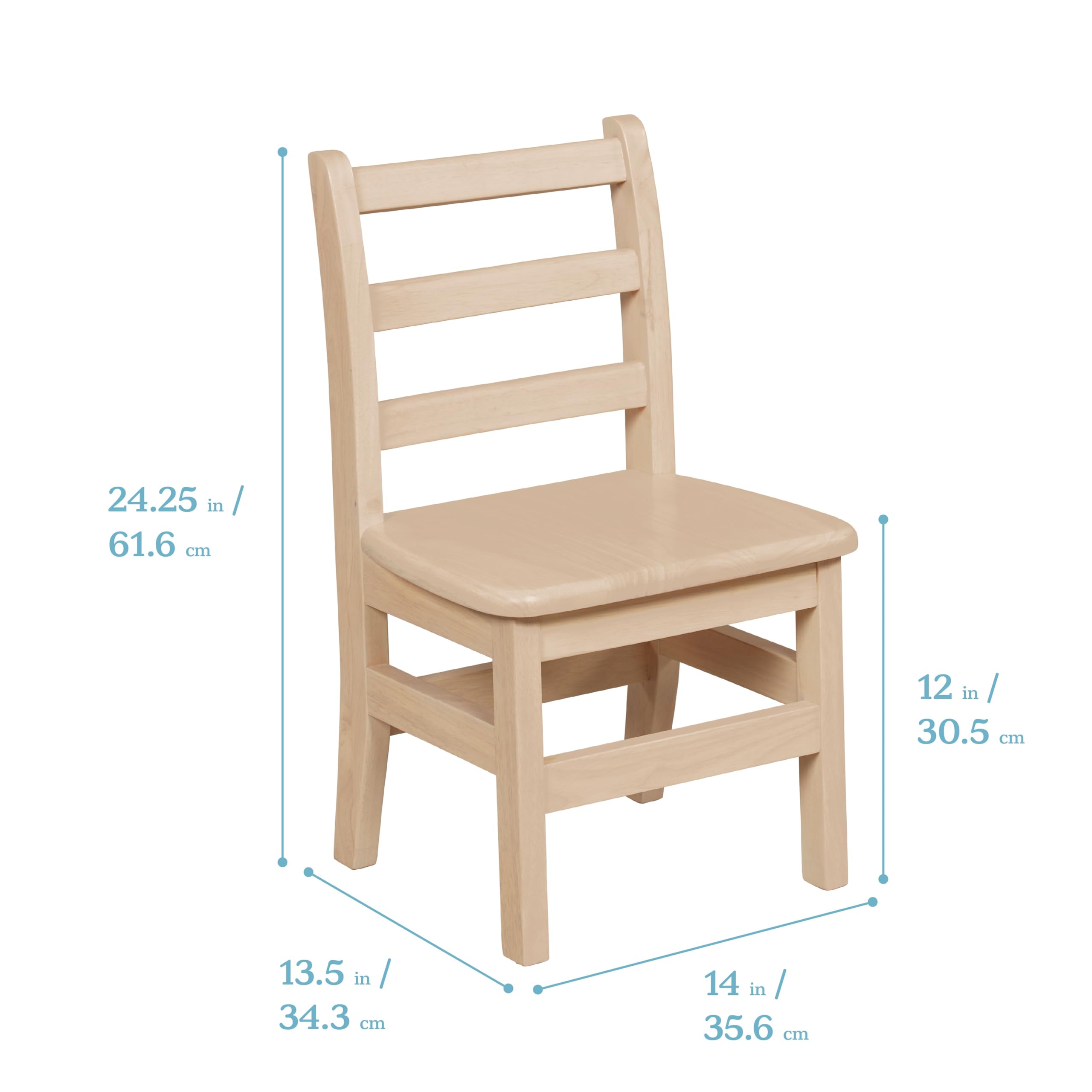 Rectangular Hardwood Table and Chair Set for Kids
