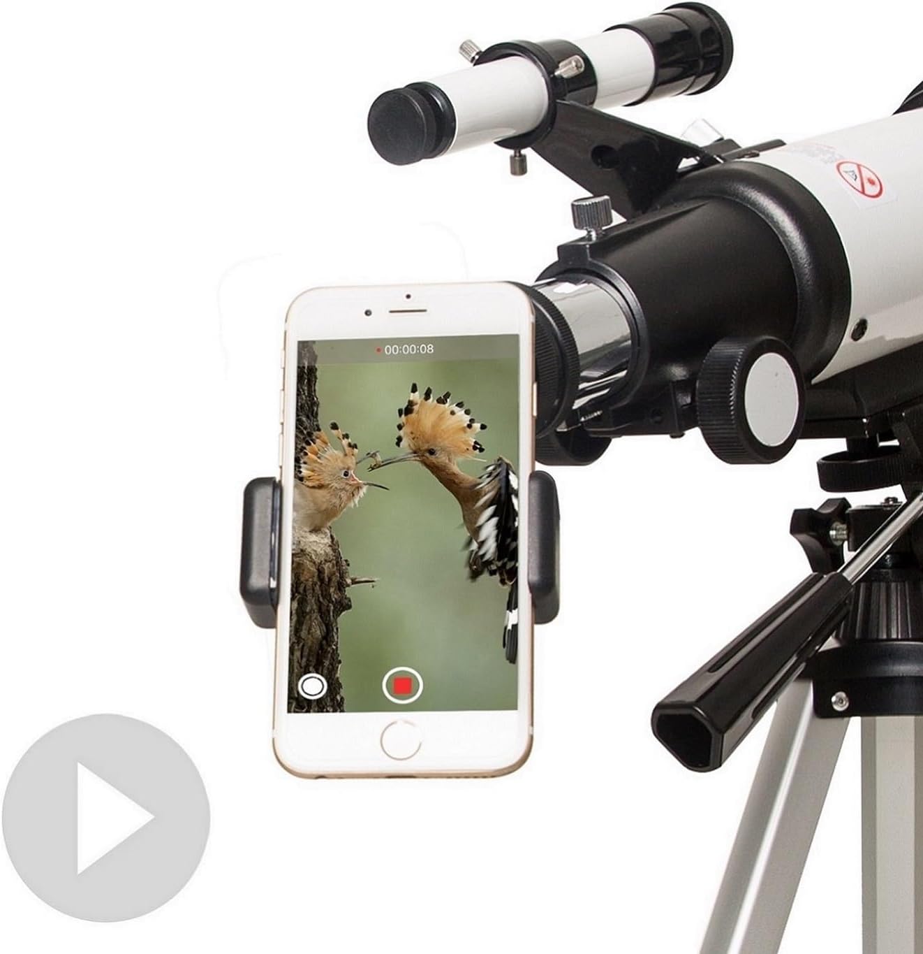 Telescope, 70mm Aperture 400mm AZ Mount Astronomical Refracting Telescope