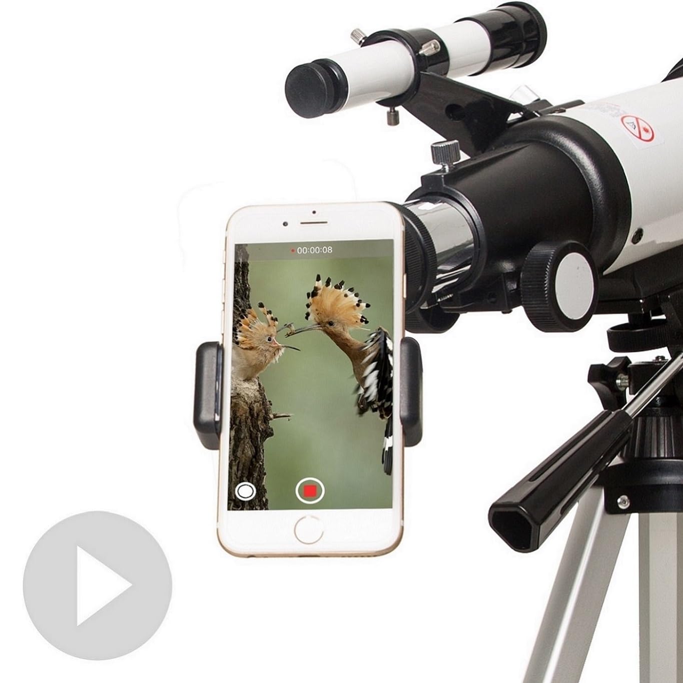 Telescope, 70mm Aperture 400mm AZ Mount Astronomical Refracting Telescope