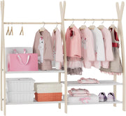 Kids Clothing Rack Dress Up Storage Closet for Girls Baby Garment