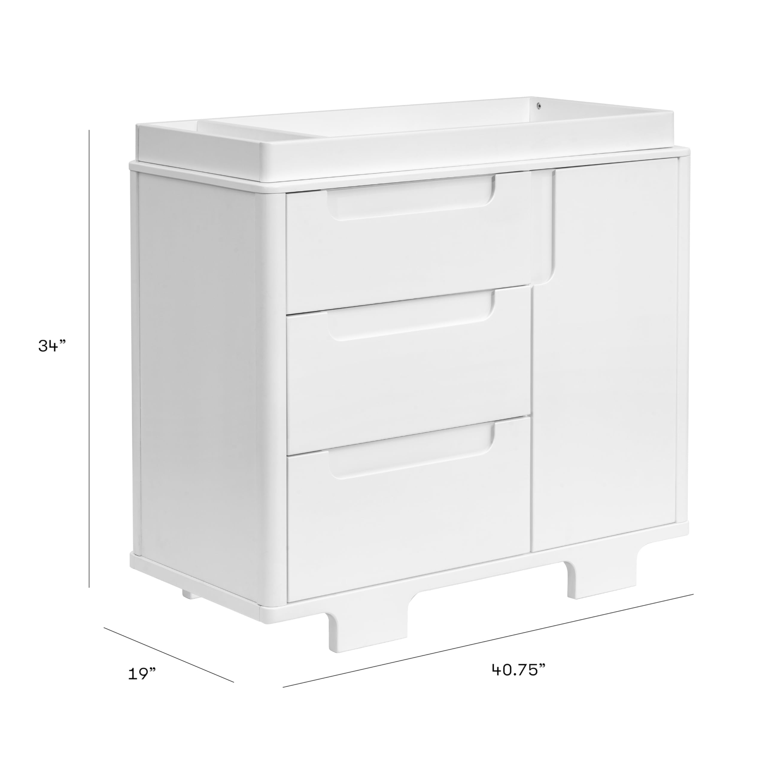 Yuzu 3-Drawer Dresser with Changing Tray