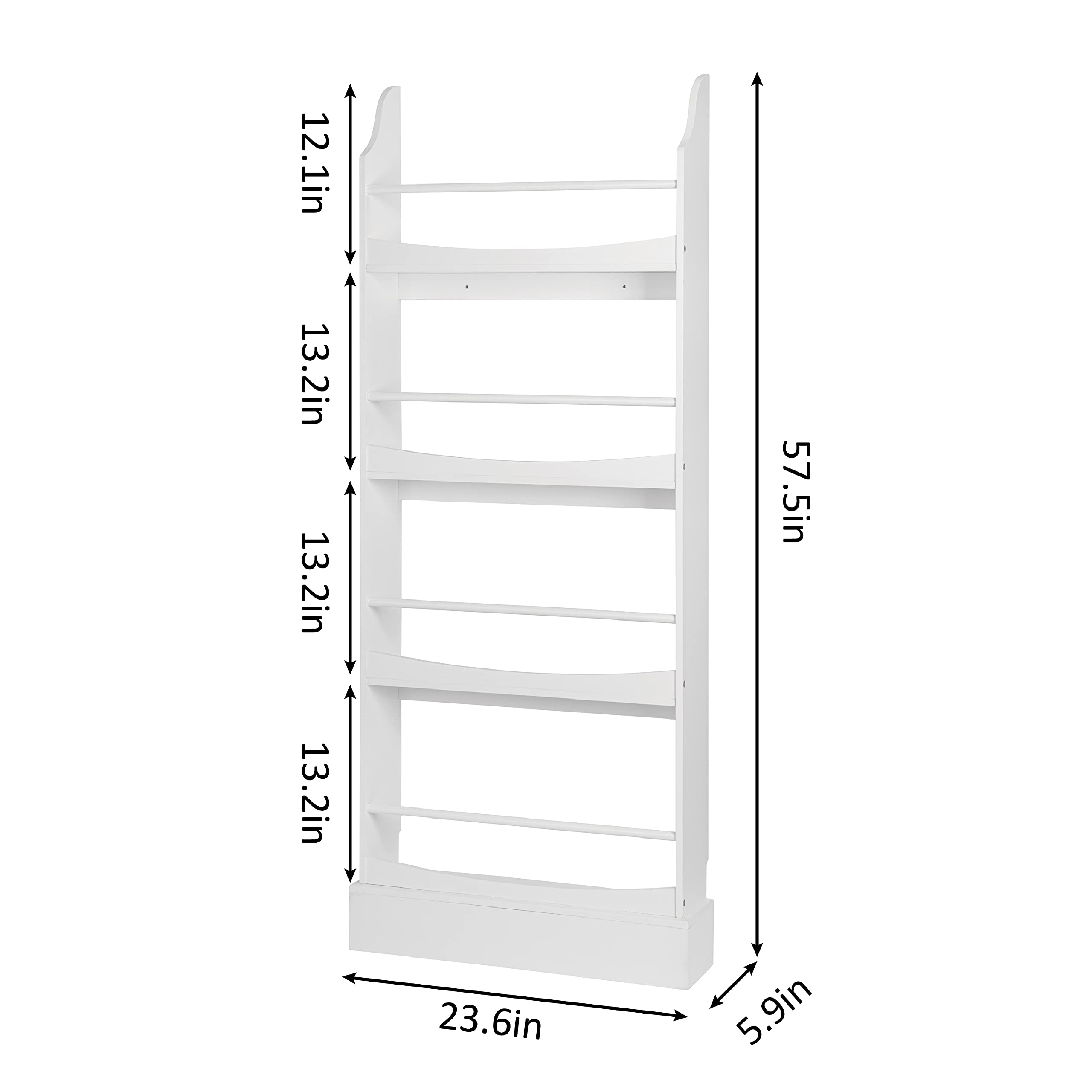 Kids Bookshelf,4 Tiers Children's Bookcases and Storage