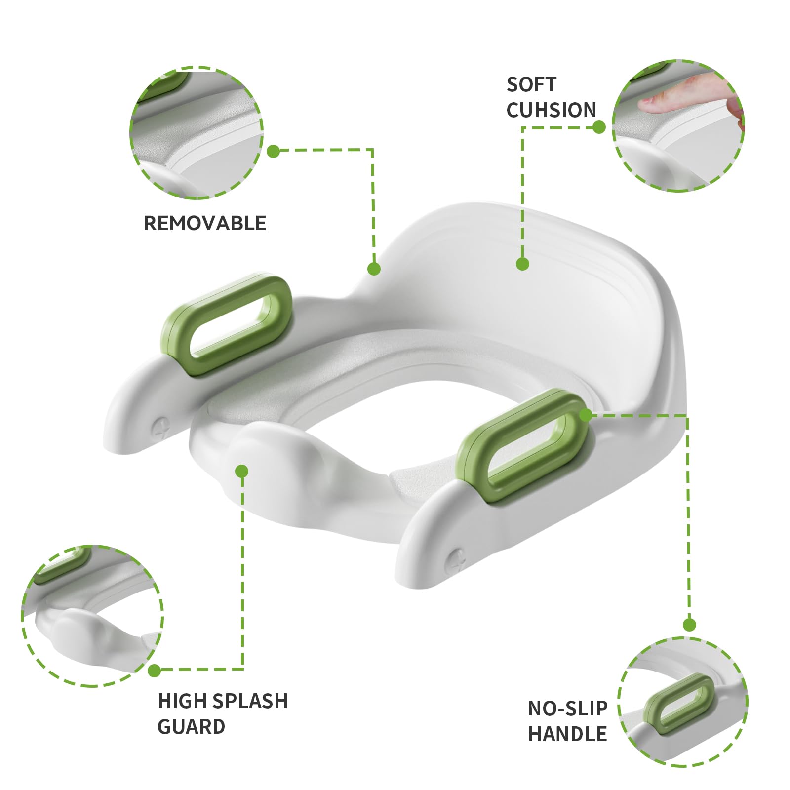 Toddler Potty Training Toilet Seat - Coupled with Must - Haves Step Stool Essentials Stuff Portable Stairs, Potty Seats with Steps Ladder for Toddlers, and Foldable Potty Train Chair Adapter