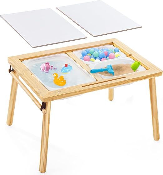 Sensory Tables for Toddlers,Kids Table with 3 Storage Bins
