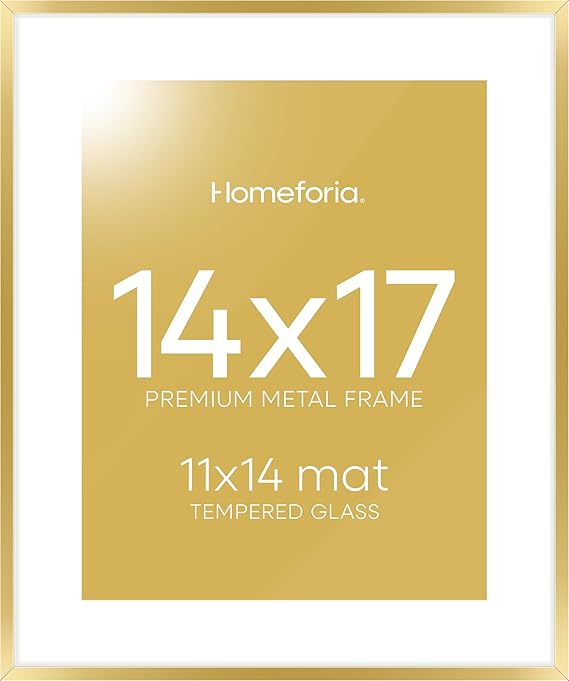 14x17 Picture Frame Gold, High End Metal 14x17 Poster Frames