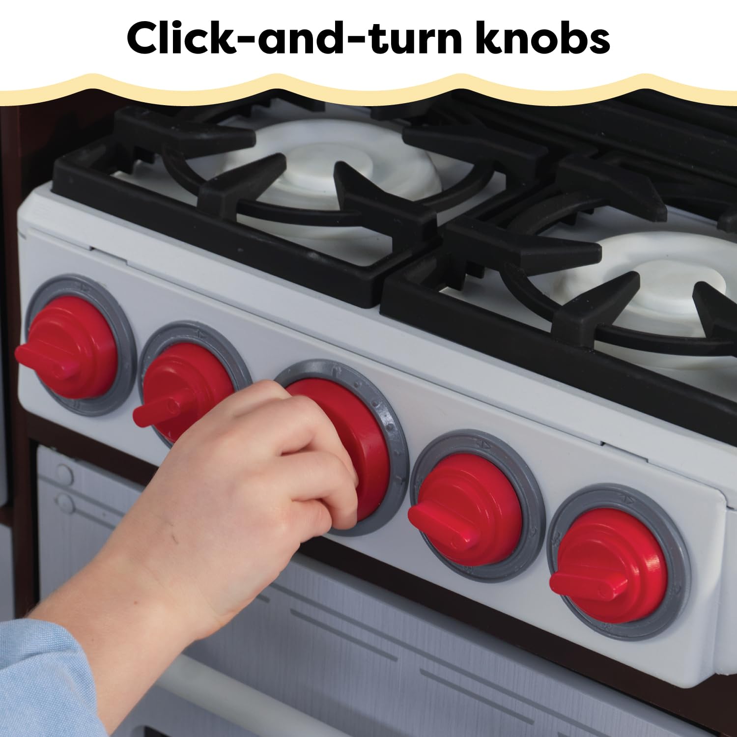 Wooden Play Kitchen with Lights Sounds and Ice Maker