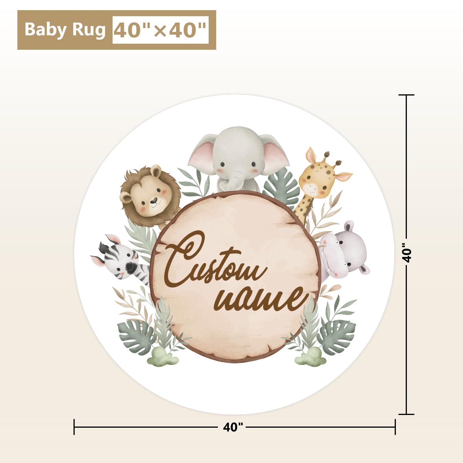 5-Piece Personalized Baby Crib Bedding Set - Animal Safari