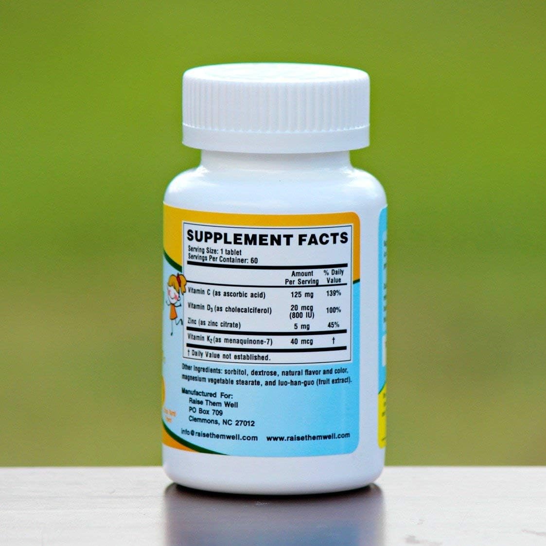 Kids Vitamin C & Immune Support, Citrus Chewables for Children