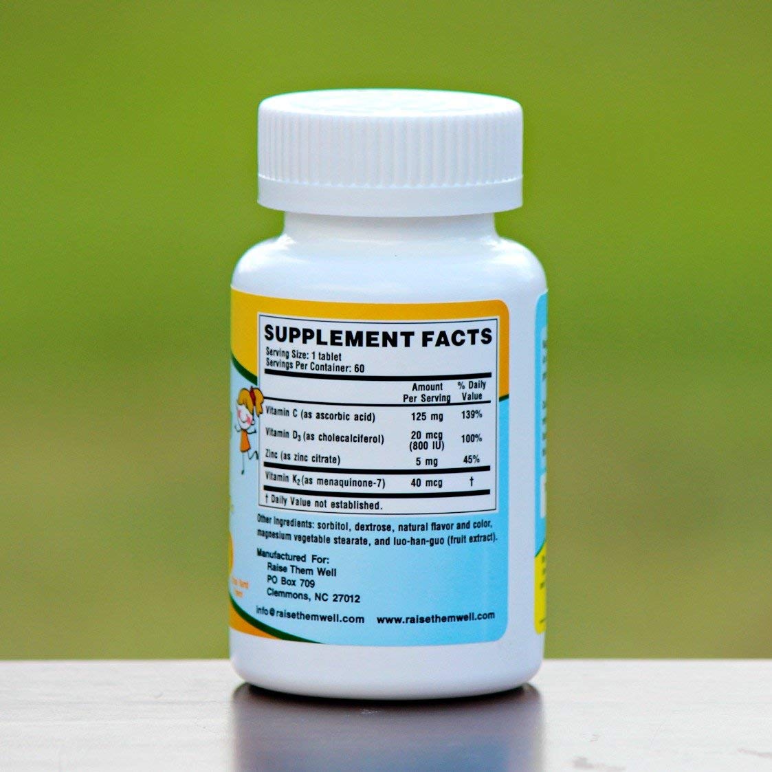 Kids Vitamin C & Immune Support, Citrus Chewables for Children
