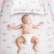 Pink Elephant Baby Crib Bedding Set 3 Piece for Girls