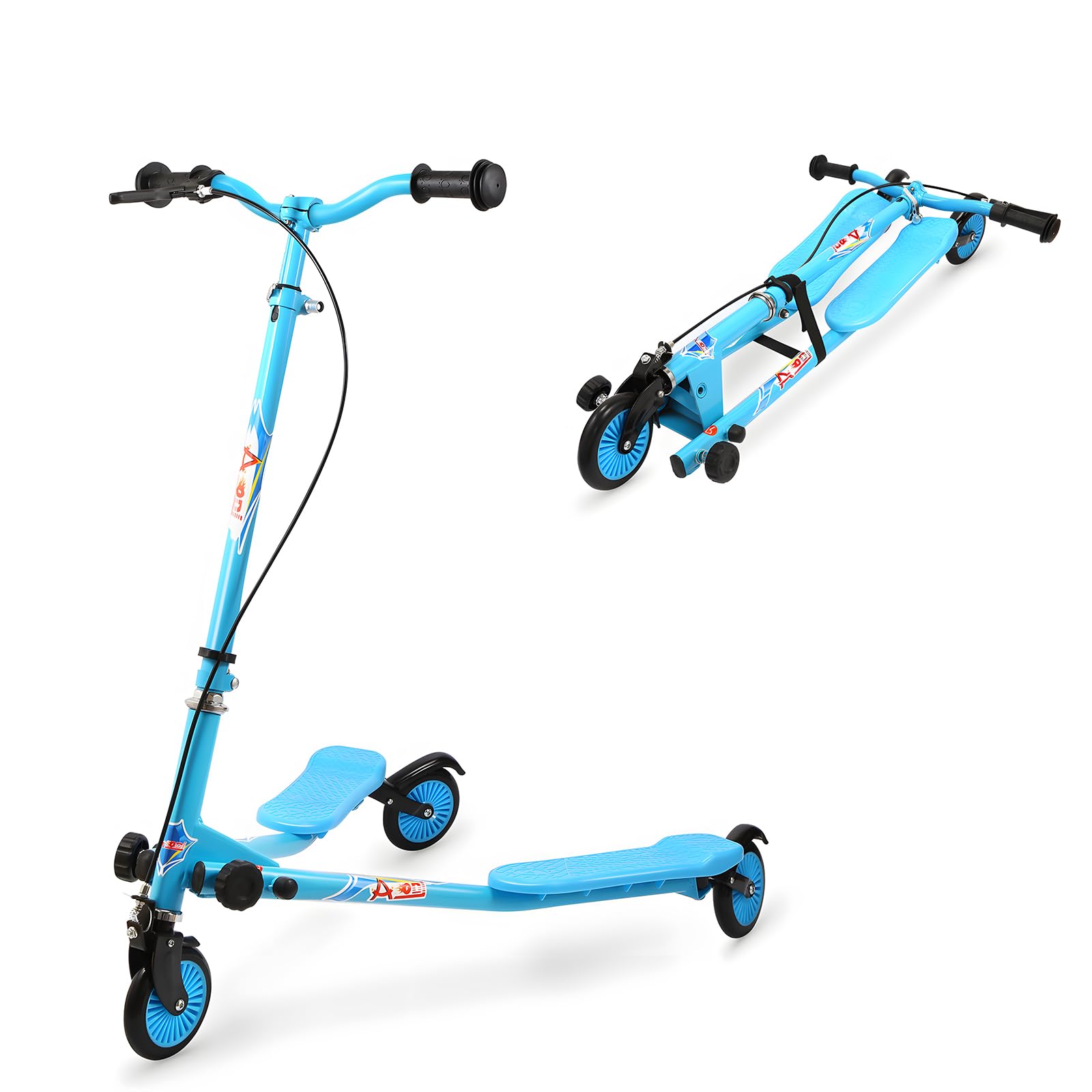 Kids Swing Scooter, 3 Wheels Drifting Scooter/Wiggle Scooters with Adjustable