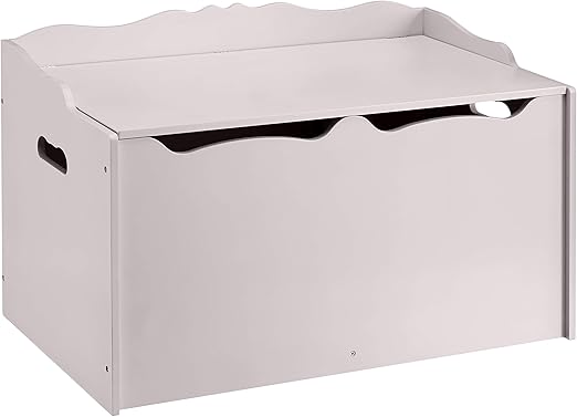 Kids Toy Box, Wooden Organizer Storage Chest, Pink, 30" x 18" x 19"