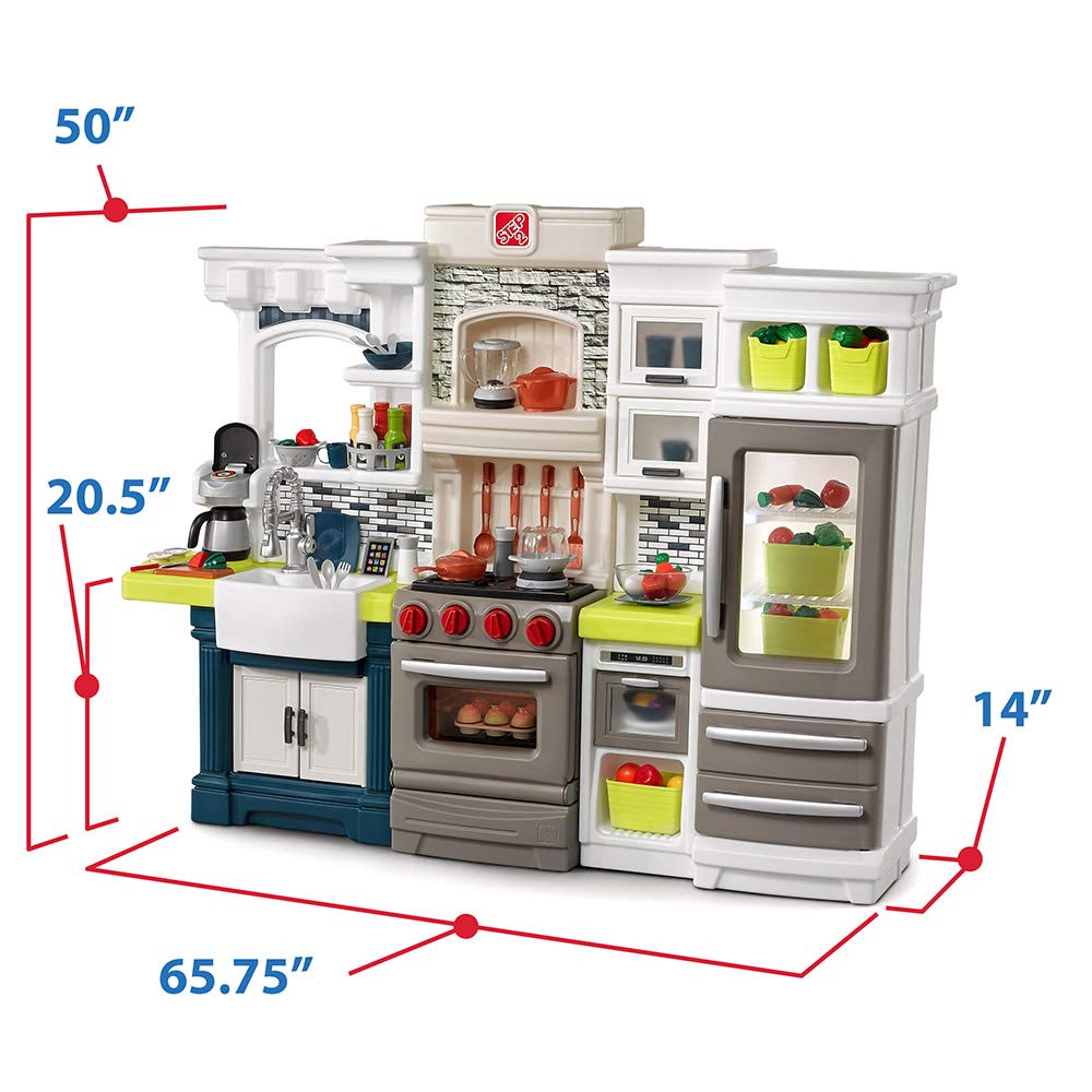 Kids Kitchen Playset with Lights and Sounds - 78 Piece Set