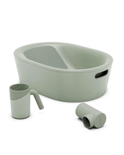 Starter Kit - Modern Baby Bathtub, Rinse Cup & Spout Cover Bundle